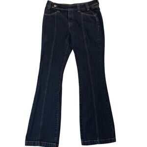 Vintage Levis Jeans Classic Flare‎ Womens 9 JR 31X32 Dark Wash Seamed Y2K Boho